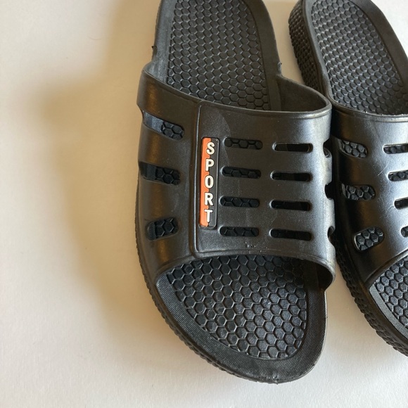 Men’s Sport Black Rubber Flip Flops Sandals size US 9 - Picture 7 of 13